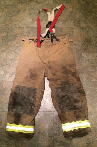 Firefighter turnout/bunker pants w/ suspenders - globe gx-7- 38 x 30 - 1999 for sale