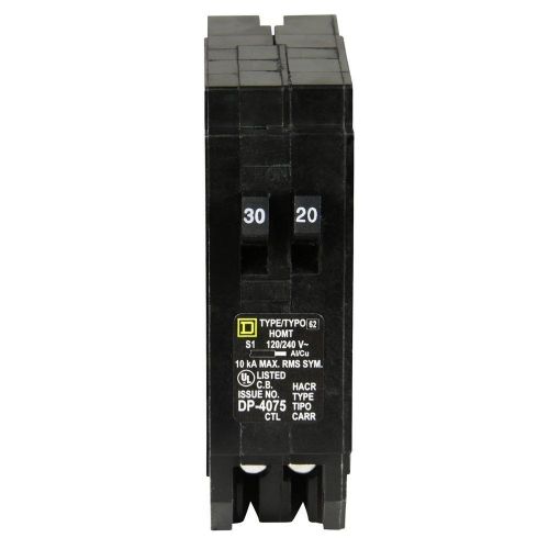 Square D by Schneider Electric HOMT3020CP Homeline 1-30-Amp 1-20-Amp Single-P...