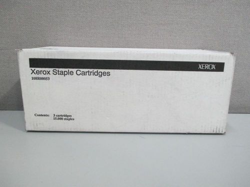 GENUINE XEROX 108R00053 STAPLE CARTRIDGES 3-PACK + 2 EXTRA CARTRIDGES ~ NEW OPEN