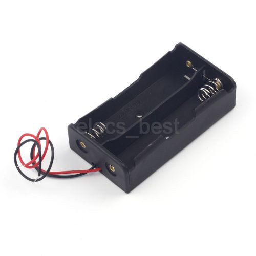 5pcs 18650 2*3.7v li-ion lithium battery holder case shell 2 cell /w 14cm cable for sale