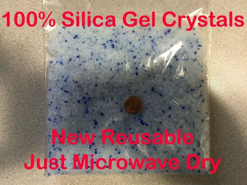 Silica Gel Desiccant Crystals Bulk Moisture Absorber 6 Ounces Microwave Reusable