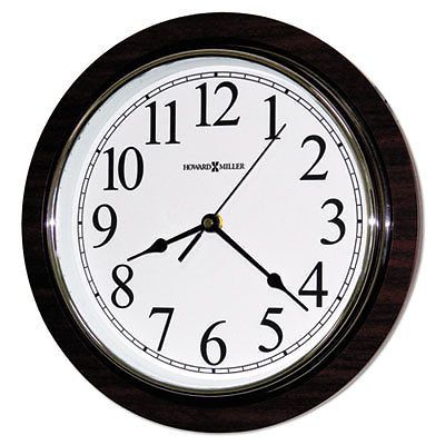 Rosewood Wall Clock, 11 3/4&#034;, Faux Cherry Wood, Sold as 1 Each