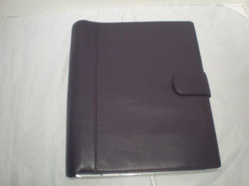 Levenger Softolio 2.0 Letter size Leather Folio.Purple Color Mono inside cover