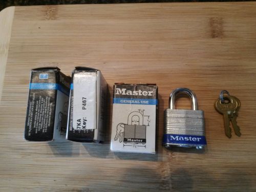 No. 7 master lock, lot of 3 all keyed the same