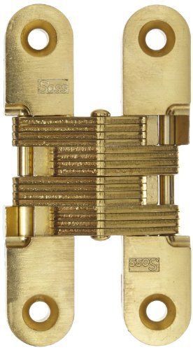 SOSS Bearing Hinges Mortise Mount Invisible Hinge With 4 Holes Zinc Satin Brass
