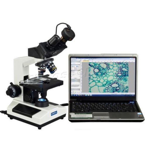 40X-2000X Binocular LED Compound Microscope with 1.3MP USB Camera