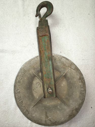 12&#034; HOOK SHEAVE- GREENLEE 8000 Pound  Capacity-------651------------------&gt; Used