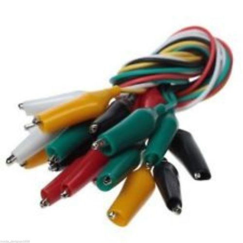 10pc alligator clip test lead jumpers for sale