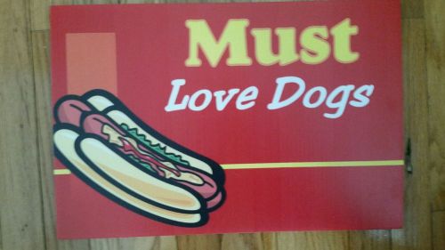 12&#034; x 18&#034; New Yard Sign Hot Dog Cart Sales Corrugated Plastic Red Yellow