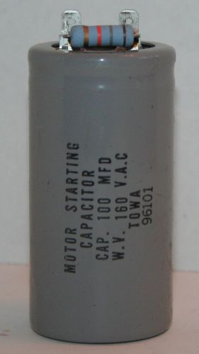 Motor starting capacitor cap. 100 mfd w.v. 160 vac towa 96101 for sale