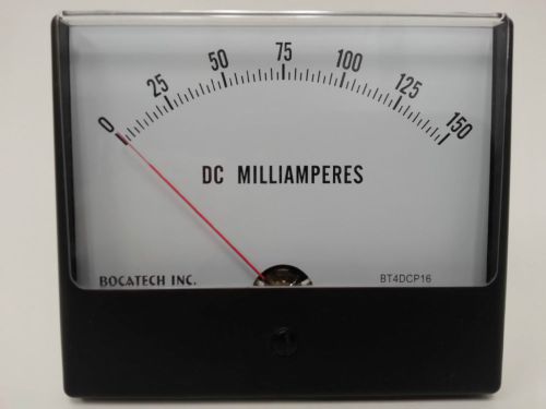 BOCATECH - BT4DCP16 Panaview Panel Meter, Analog, DC Milliammeter, 4.5&#034;, 0-150