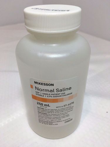 6 Bottles! Sterile Irrigation Solution USP Normal Saline 250ML Sodium Chloride