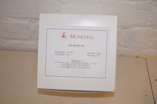 100 munktell mg 550-ha-pw glass fiber filter 47 mm, preweighed  for sale