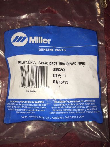 Miller part # 006393 [1/pk] relay,encl 24vac dpdt 10a/120vac 8pin flange mtg for sale