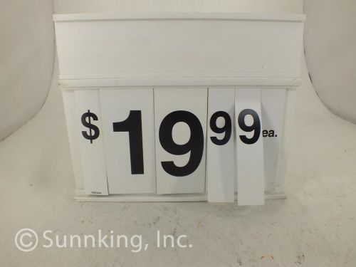 Magnetic White pricing sign.