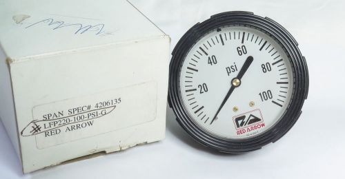 Red arrow lfp220-100-psi-g 0-100psi pressure gauge, 1/4 npt for sale