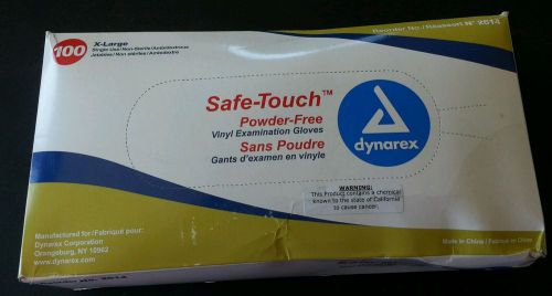 Dynarex - Safe-Touch Vinyl Examination Gloves - Powder-Free - 100 - X- Large