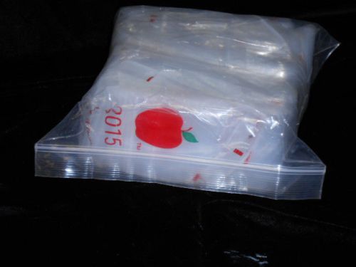 Apple Brand  Clear Baggies 2015 size 2&#034;x1.5&#034; Bags Ziplock Wholesale! (1,000 ct)