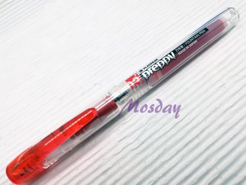 1 pen set platinum preppy spn-100a fountain pen 0.3mm fine nib, red for sale