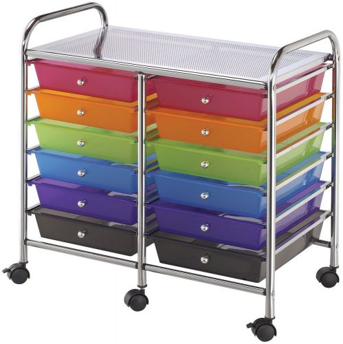 Blue Hills Storage Cart with Multi-Colored Drawers 12 Alvin
