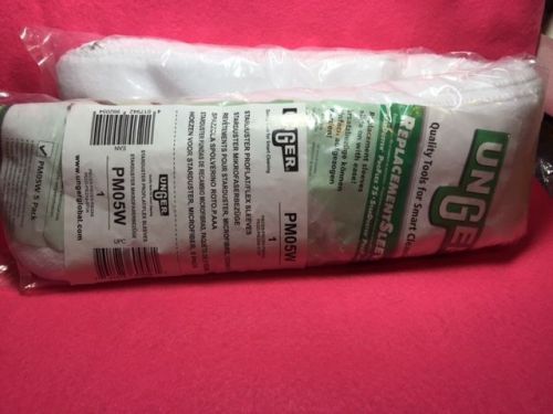 5 pk UNGER PM05W Duster Replacement Sleeve White Microfiber