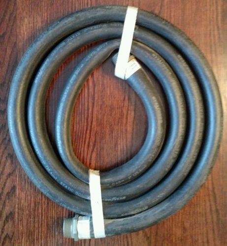 Aggie gas black rubber petroleum hose assembly, by goodyear, 1&#034; npt male 10ft for sale