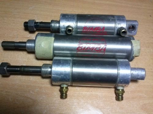 Bimba Air Cylinders - Lot of 3 Medium Size Used - Good Condition