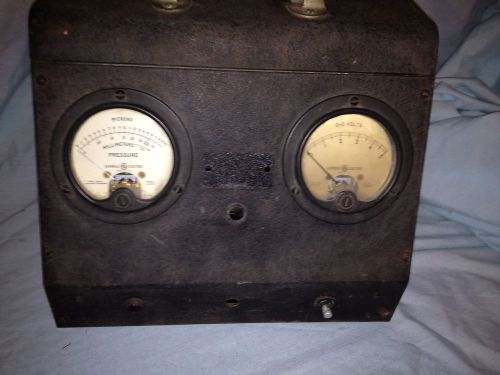Vintage GE Metal Testing Case - Pressure Microns &amp; DC Voltage - Parts Only