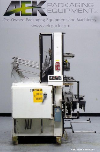 Used- adco model af60 dual head tab lock top load carton former capable of speed for sale