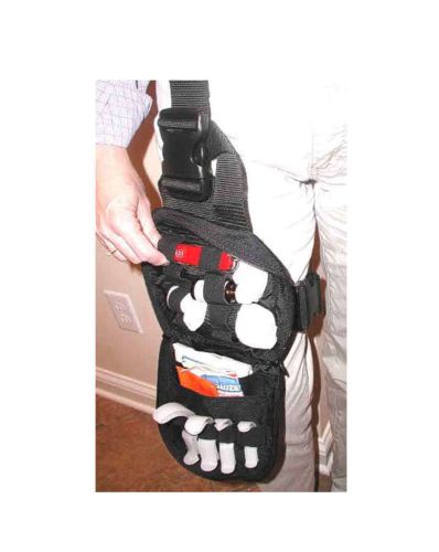 Black nylon emt ems paramedic drop leg medic first aid kit pouch tac holster for sale