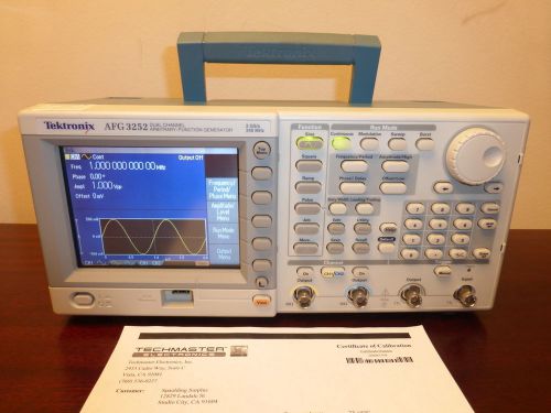 Tektronix afg3252 dual channel 240mhz arbitrary waveform generator - calibrated! for sale