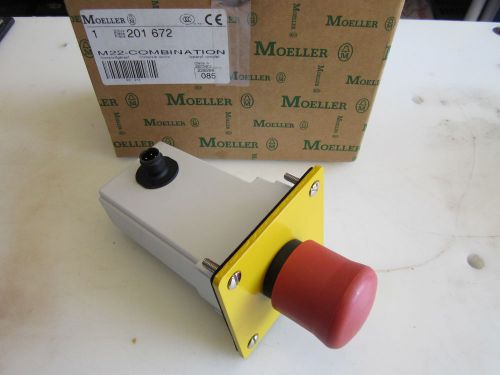 Moeller Electric 201 672 M22-COMBINATION Red Push Button NEW