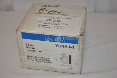 Johnson Controls Y64AJ-1 Baso Transformer 120V Primar  25V A.C. Secondary