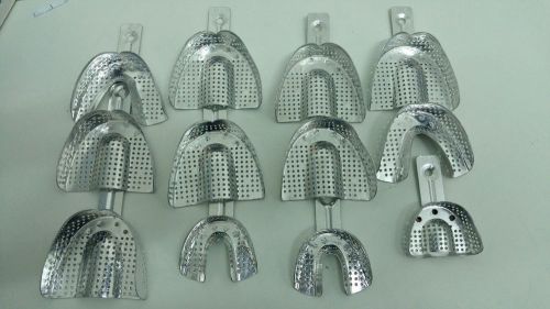 Dental 19 aluminium impression trays with holes mixtures sizes - free shipping for sale