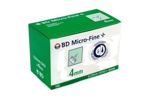 Pack of 100 bd micro-fine pen needle - 32g - 0.23mm x 4mm for sale