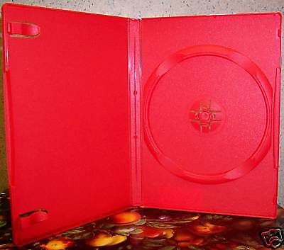 500 NEW STANDARD DVD CASES, RED Opaque - BL72