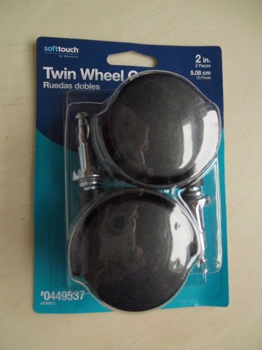 Waxman SoftTouch Twin Wheel Casters 2&#034; 2 Pieces #0449537 New Sealed