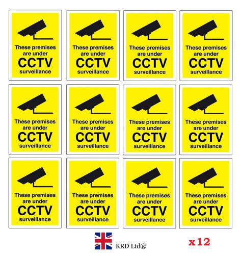 12 CCTV In Operation Warning Stickers Safety Security Camera Adhesive Signs PACK