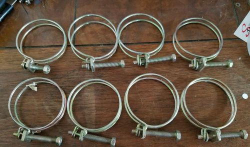 Lot of 8 Double Wire Hose Clamps