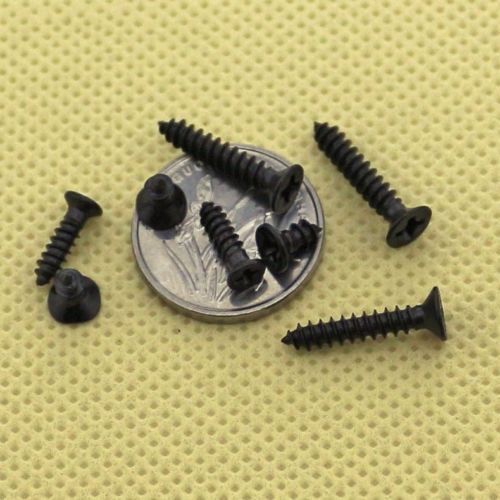 100pcs m1 m1.2 m1.4 m1.7 philips countersunk head screw self tapping bolts black for sale