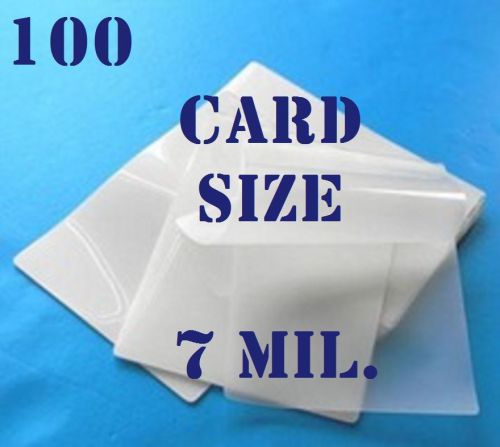 7 mil card size laminating laminator pouches sheets, 2-1/2 x 3-3/4 100 pk for sale