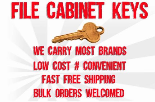 File cabinet keys cut to code ll226-ll427 1x01-2x99 101e-225e 1x1-7x6 1a1-9a1 for sale