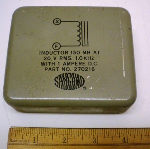 Inductor for DC Buss or power supply, Sangamo #270216, 150 MH, Made in USA