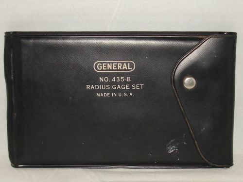Early GENERAL Radius Gage Set No. 435-B / 24 Sizes Included Made in U.S.A.VGC NR