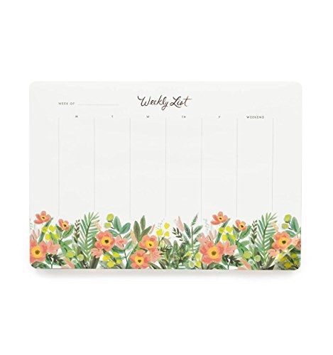 Rifle Paper Co. Honeydew Floral Weekly Planner Desk Pad Mouse Pad