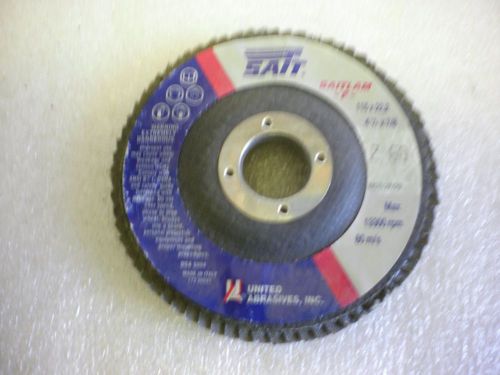 United Abrasive SAIT 73502 4-1/2 by 7/8 Z 60 SAITlam F Flap Disc, 10-Pack