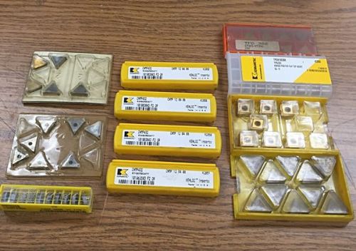 Assorted group lot of 74 kennametal carbide inserts - unused for sale