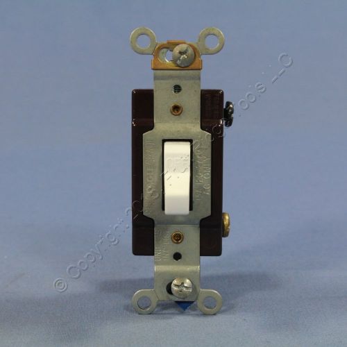Eagle White COMMERCIAL Single Pole Toggle Wall Light Switch 15A Bulk CSB115W
