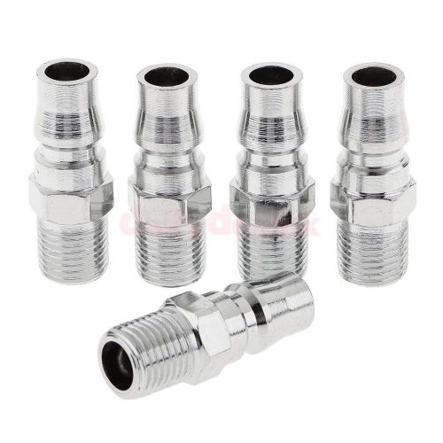 5pc 1/4&#034; bsp male thread air line hose compressor fitting connector coupling for sale