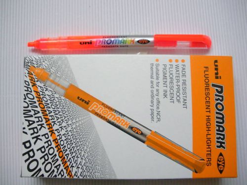 5pcs Uni promark eye highlighter fluorescent Orange shape (Japan)
